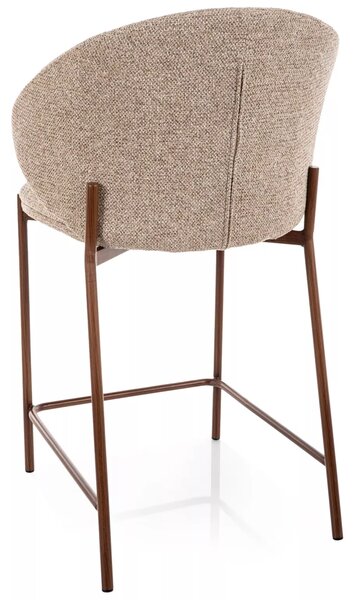 Scaun de bar KIOTO, nuc/bej