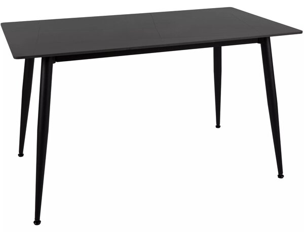 Masa de dining RION 130x70 cm cu blat ceramic, marmura neagra