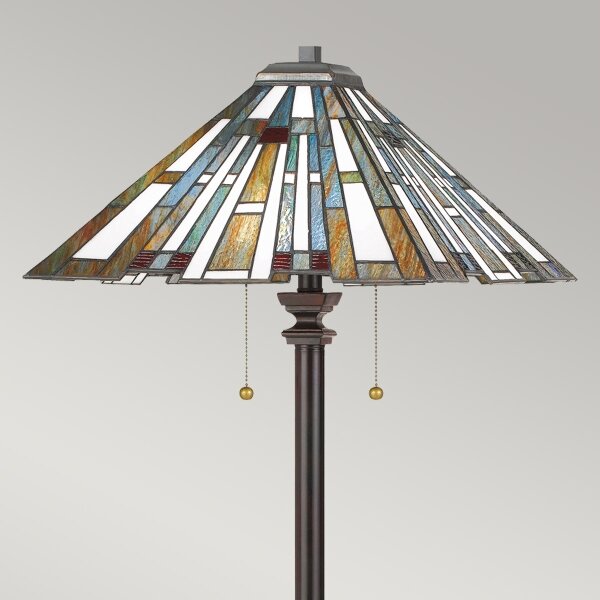 Quoizel QZ-MAYBECK-FL - Lampadar Tiffany MAYBECK 2xE27/60W/230V