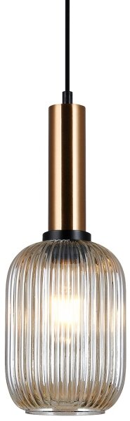 Lustră pe cablu ANTIOLA 1xE27/40W/230V 113 cm bronz ITALUX PND-5588-1M-BRO+AMB