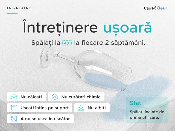 Protectie saltea impermeabila FROTIR pentru patut 60 x 120 cm