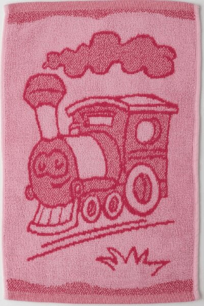 Prosop pentru copii BEBE trenulet roz 30x50 cm