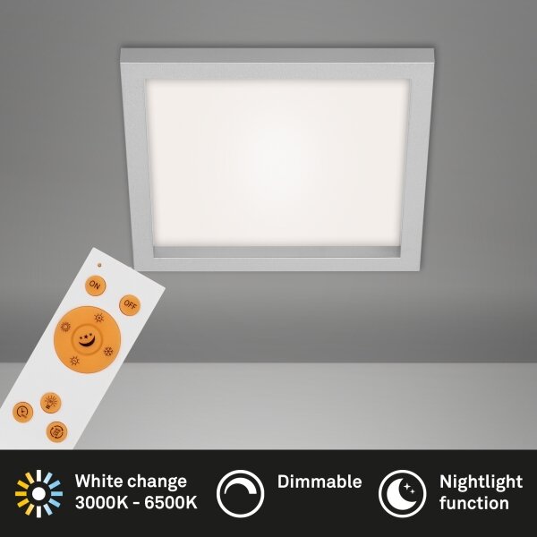 Plafonieră LED dimabilă LED/18W/230V 3000-6500K Briloner 7370-014 + telecomandă