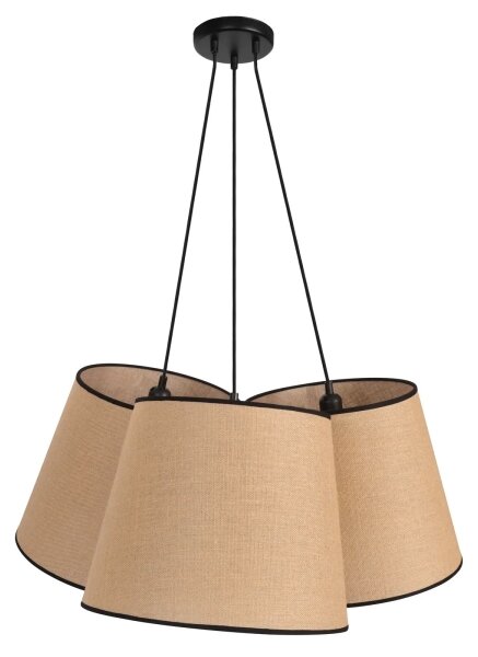 Lustră pe cablu Duolla ROSSA 3xE27/15W/230V d. 75 cm maro/negru