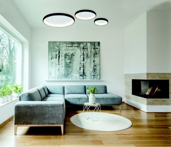 Plafonieră LED dimabilă LED/50W/230V d. 60 cm negru Zambelis 2048