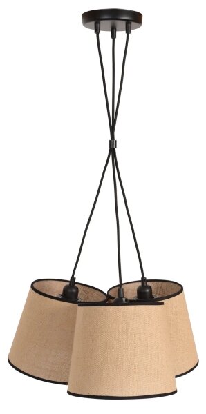 Lustră pe cablu Duolla ROSSA 3xE27/15W/230V d. 45 cm maro/negru