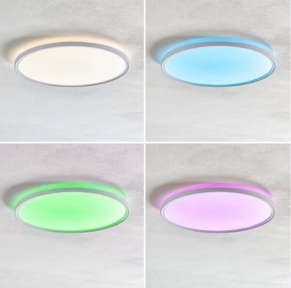 Plafonieră LED RGBW dimabilă SLIM LED/22W/230V Briloner 7094-416 + telecomandă