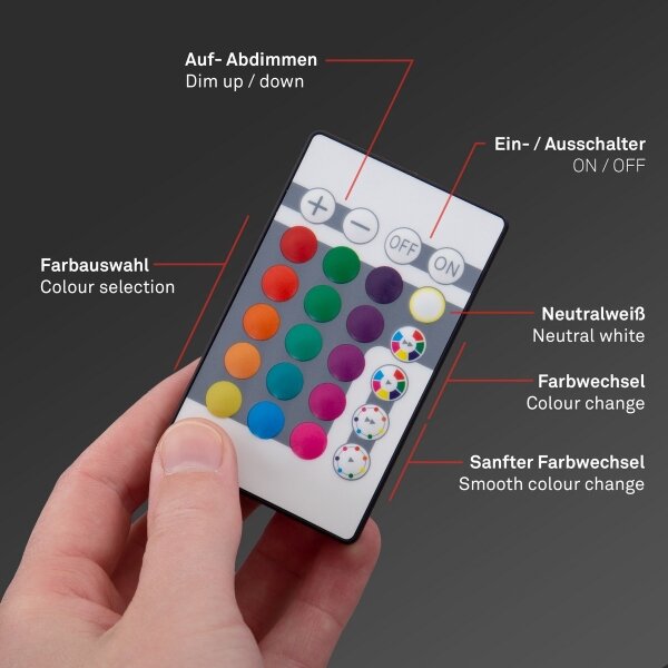 Plafonieră LED RGBW dimabilă Briloner 7091-416 SLIM LED/22W/230V + telecomandă