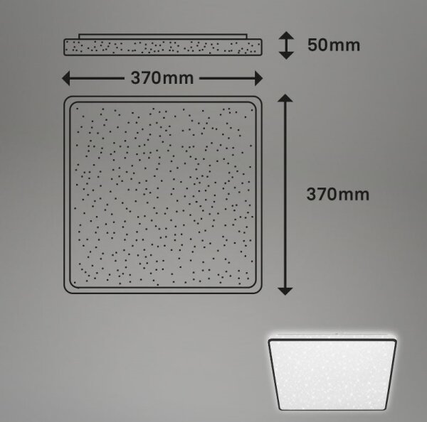 Plafonieră LED LINO LED/24W/230V negru Briloner 3749-415