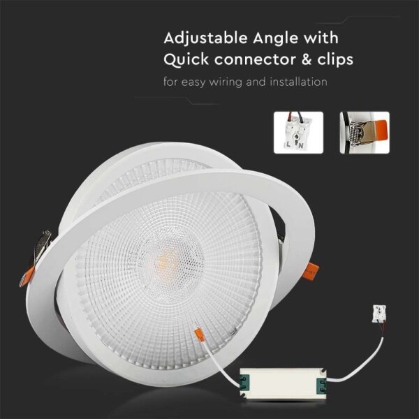 Corp de iluminat LED încastrat SAMSUNG CHIP LED/10W/230V 6400K