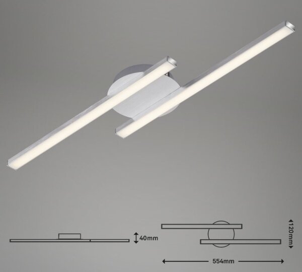 Lustră LED aplicată GO 2xLED/6W/230V Briloner 3257-029