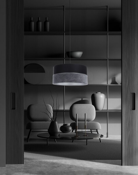 Lustră pe cablu TWIST 1xE27/60W/230V negru/gri/argintiu