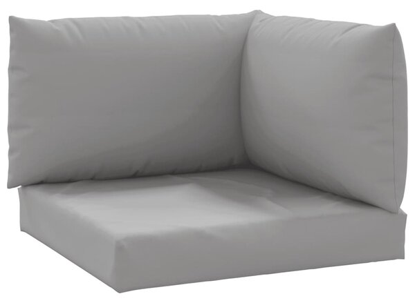 Perne pentru canapea din paleți, 3 buc., gri, material textil