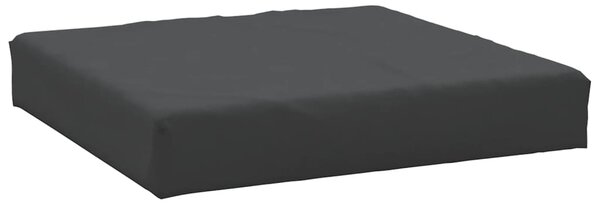Pernă de paleți, negru, 60x60x6 cm, material textil