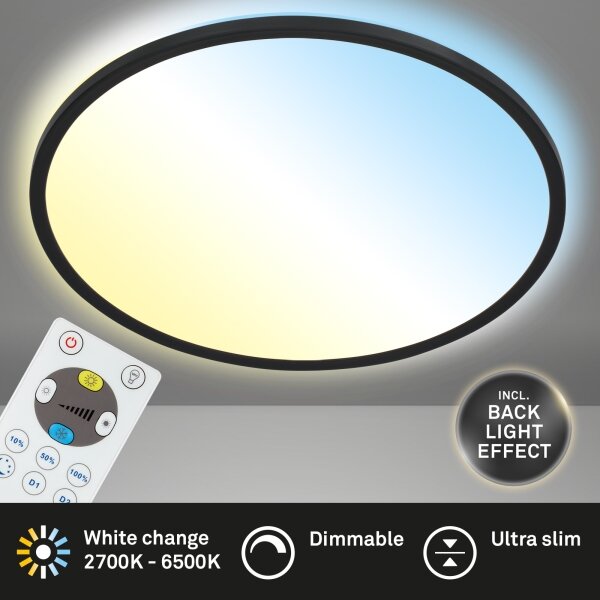 Plafonieră LED dimabilă SLIM Briloner 7080-015 LED/22W/230V 2700-6500K + telecomandă