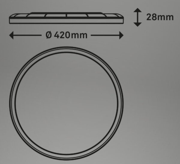 Plafonieră LED dimabilă SLIM Briloner 7080-015 LED/22W/230V 2700-6500K + telecomandă