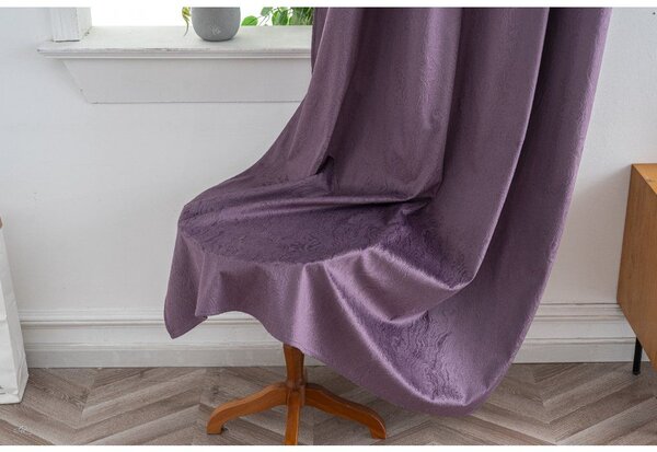 Draperie opaca DUNES VELVET 140x250 cm, mov Agatat: Inele metalice