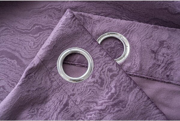 Draperie opaca DUNES VELVET 140x250 cm, mov Agatat: Inele metalice