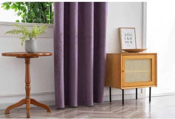 Draperie opaca DUNES VELVET 140x250 cm, mov Agatat: Inele metalice