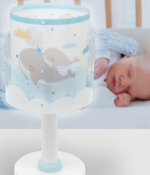 Veioză pentru copii WHALE DREAMS 1xE14/8W/230V albastru Dalber 61171T