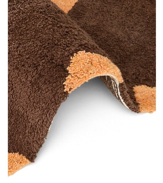 Covor pentru copii portocaliu/maro lavabil/țesut manual din bumbac 112x120 cm Snuggle Lea – Hanse Home