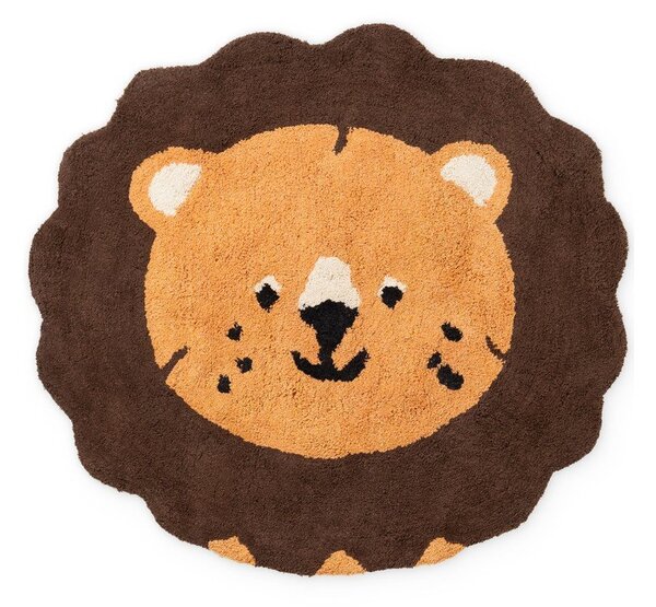 Covor pentru copii portocaliu/maro lavabil/țesut manual din bumbac 112x120 cm Snuggle Lea – Hanse Home