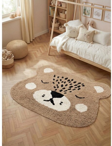 Covor pentru copii maro deschis lavabil/țesut manual din bumbac 93x120 cm Snuggle Bea – Hanse Home