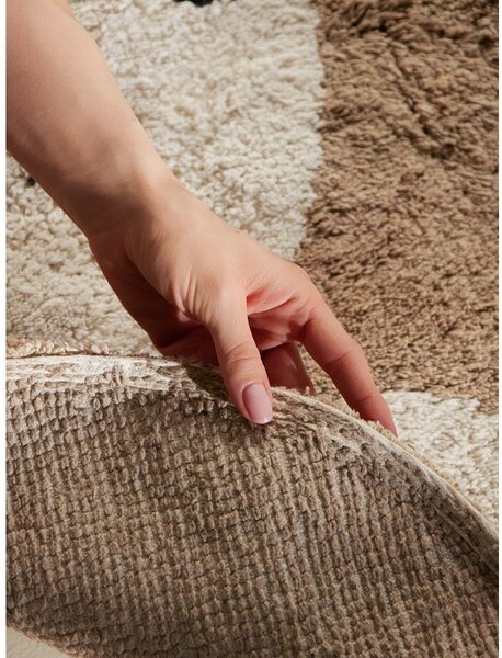 Covor pentru copii maro deschis lavabil/țesut manual din bumbac 93x120 cm Snuggle Bea – Hanse Home