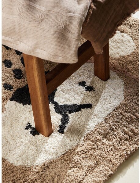 Covor pentru copii maro deschis lavabil/țesut manual din bumbac 93x120 cm Snuggle Bea – Hanse Home