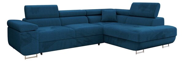 Colțar Comfivo Vinetum, Funcția de dormit, Spațiu de depozitare, 274x203x70cm, 141 kg, Picioare: Plastic, Metal