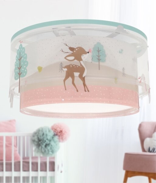 Plafonieră pentru copii LOVING DEER 2xE27/15W/230V Dalber 61276