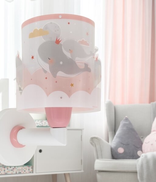 Aplică pentru copii WHALE DREAMS 1xE27/15W/230V roz Dalber 61179S