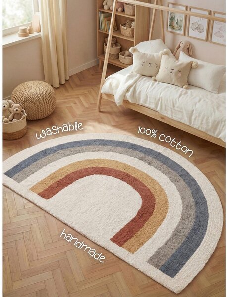 Covor pentru copii crem lavabil/țesut manual din bumbac 140x200 cm Snuggle Riva – Hanse Home