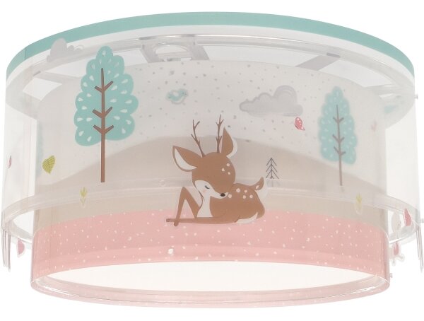 Plafonieră pentru copii LOVING DEER 2xE27/15W/230V Dalber 61276