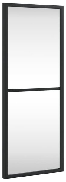 Oglindă de perete, negru, 20x50 cm, dreptunghiulară, fier