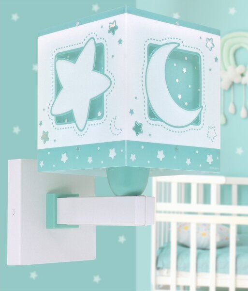 Aplică pentru copii MOONLIGHT 1xE27/15W/230V verde Dalber 63239H