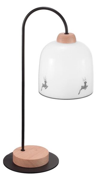 Lampă de masă NONNA 1xE27/60W/230V căprioară stejar/alb/gri Kolarz A1352.71.Gr.100