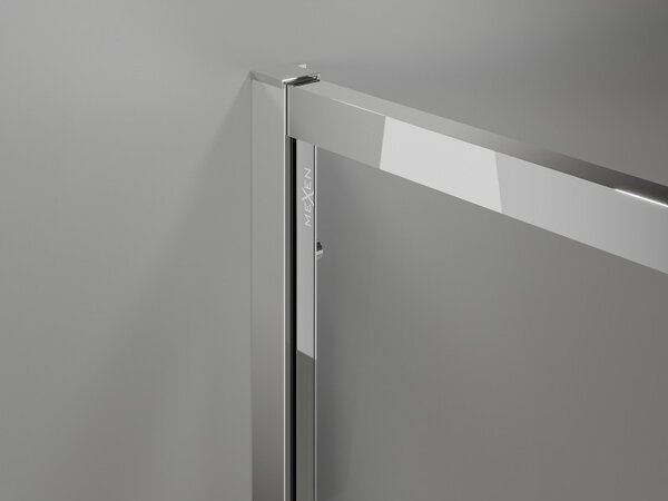 Mexen Exo-S Duo cabină de duș semicirculară asimetrică glisantă 100 x 80 cm, transparentă, crom - 8132-100-080-01-00