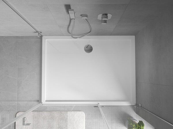 Mexen Flow brod rectangular slim 95 x 70 cm, alb lucios - 46R107095