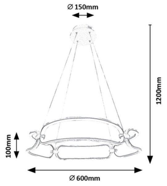 Lustră LED pe cablu FRINGILLA LED/67W/230V 4000K Rabalux 72010