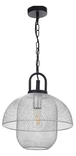 Lustră pe cablu ZAIR 1xE27/22W/230V negru/argintiu ONLI