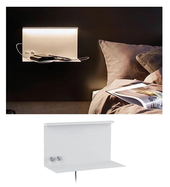 Corp de iluminat dimabil cu raft și USB LED/4,5W + LED/1,6W 230V Paulmann 78919