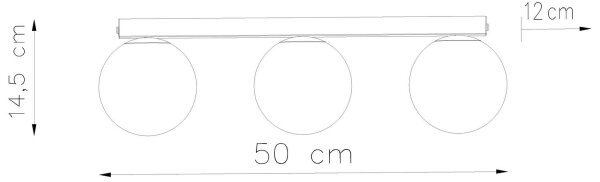 Plafonieră YOLI 3xG9/12W/230V neagră Sollux SL.1153