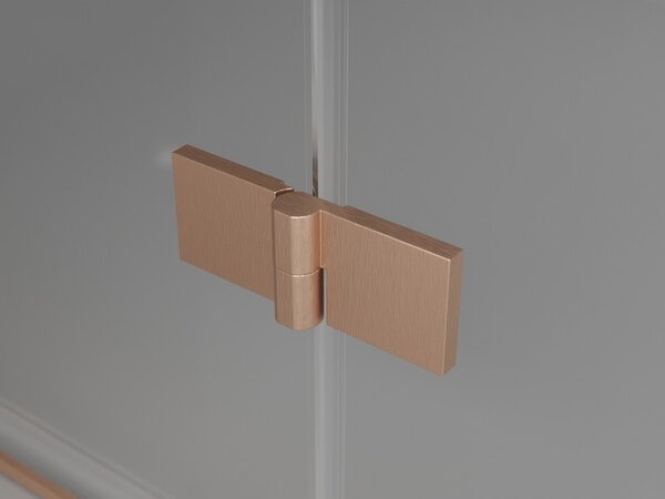 Mexen Mist-F Duo cabină de duș pliabilă 80 x 80 cm, transparent, cupru periat - 8A6-080L-080P-65-00