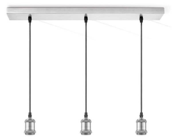 Cablu de alimentare VINTAGE 3xE27/40W/230V crom mat