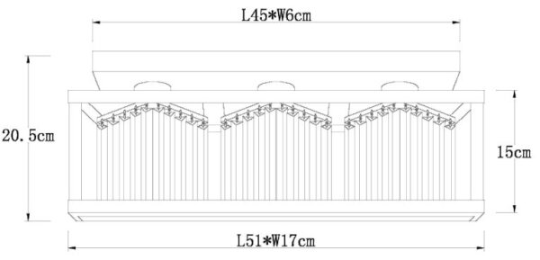 Lustră aplicată MATHILDE 3xE27/40W/230V Globo 15697-3D