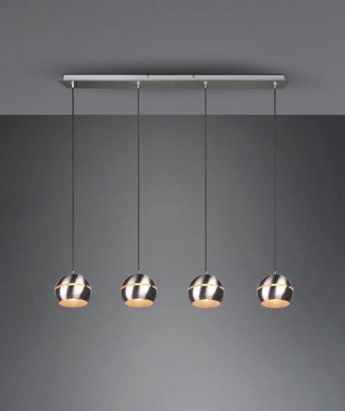 Lustră pe cablu FLETCHER 4xE14/40W/230V crom mat Trio