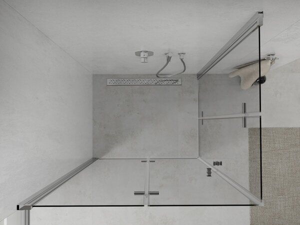 Mexen Lima Cabină de duș pliată Duo 90 x 70 cm, transparentă, crom - 856-090-070-02-00