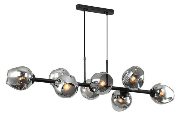 ITALUX PND-30843-8 BK+SG - Lustră pe cablu BORGO 8xE27/40W/230V negru