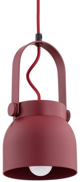 Lustră pe cablu LOGAN 1xE27/15W/230V d. 14 cm roșu Argon 8292